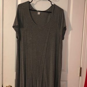 Old Navy Gray Short Sleeve Swing Dress